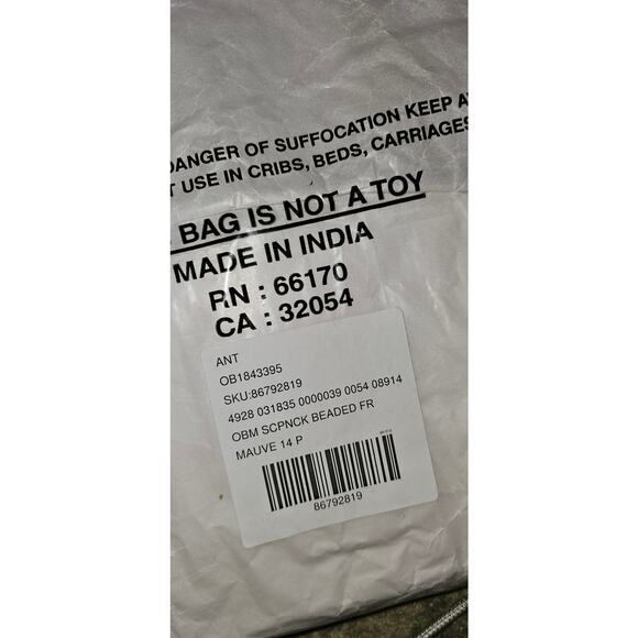 New Anthropologie Maeve Scoop-Neck Beaded Fringe Midi Dress $268 SIZE 14P Mauve - Picture 9 of 10